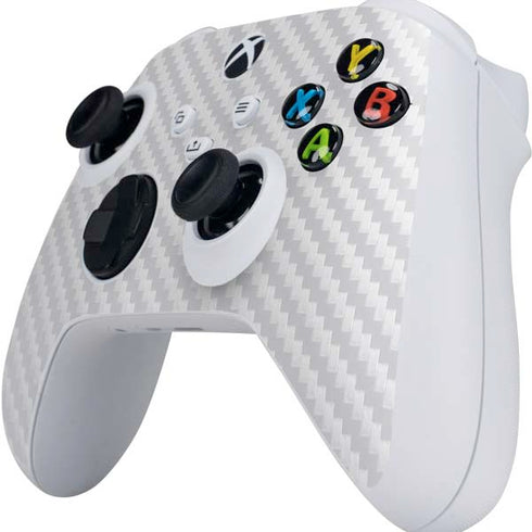 White Carbon Fiber Specialty Texture Material Xbox Series S Controller Skin